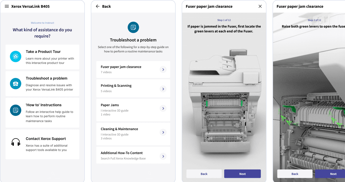 Instruct app hover